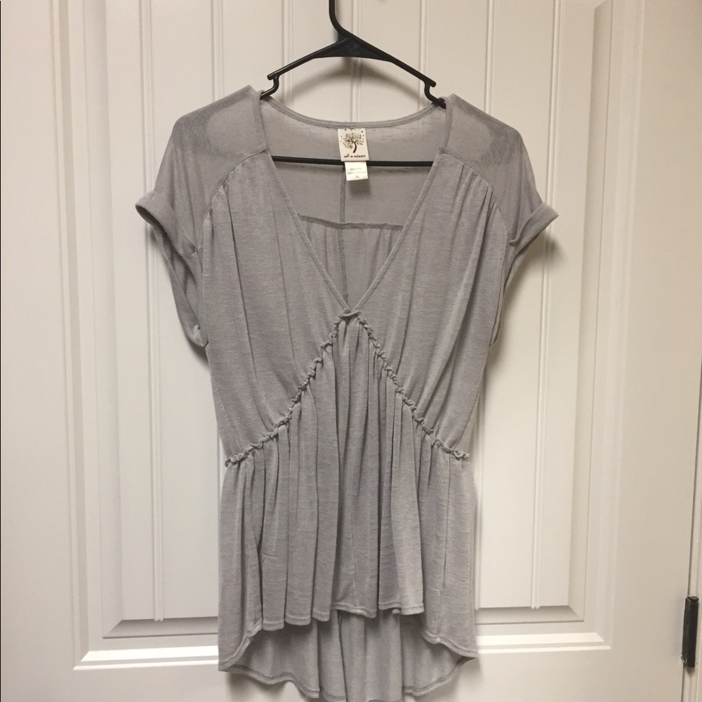 Grey peplum top
